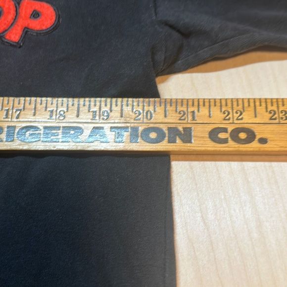 Vintage Betty Boop Spelled out Motorcycles t shirt embroidered Logo Size L - Picture 3 of 6